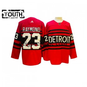 Kinder Detroit Red Wings Eishockey Trikot Lucas Raymond 23 Adidas 2022-2023 Reverse Retro Rot Authentic